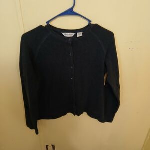 Classic Gray  Button-Up Sweater